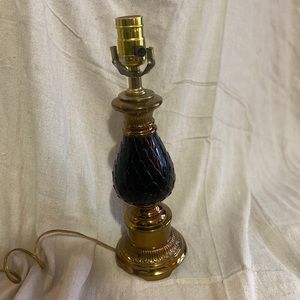 Black + Gold Lamp Base (Works!)